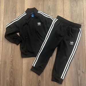 Toddler Adidas Black Track Suit / Size 3T